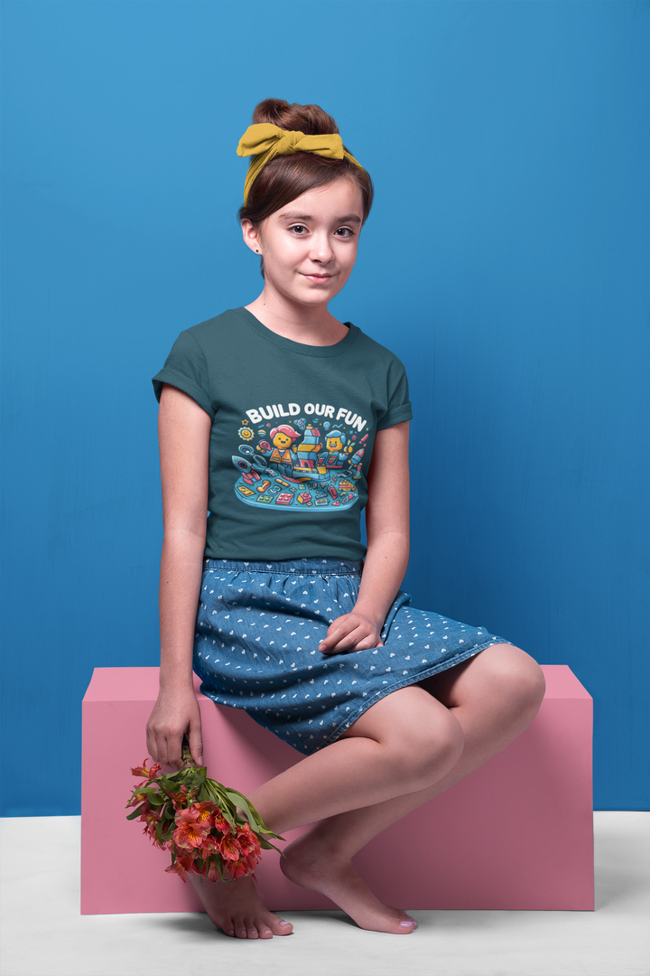 Unisex Cotton Graphic Tees for Kids - Build Our Fun