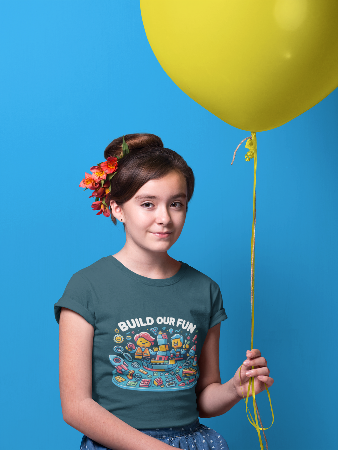 Unisex Cotton Graphic Tees for Kids - Build Our Fun