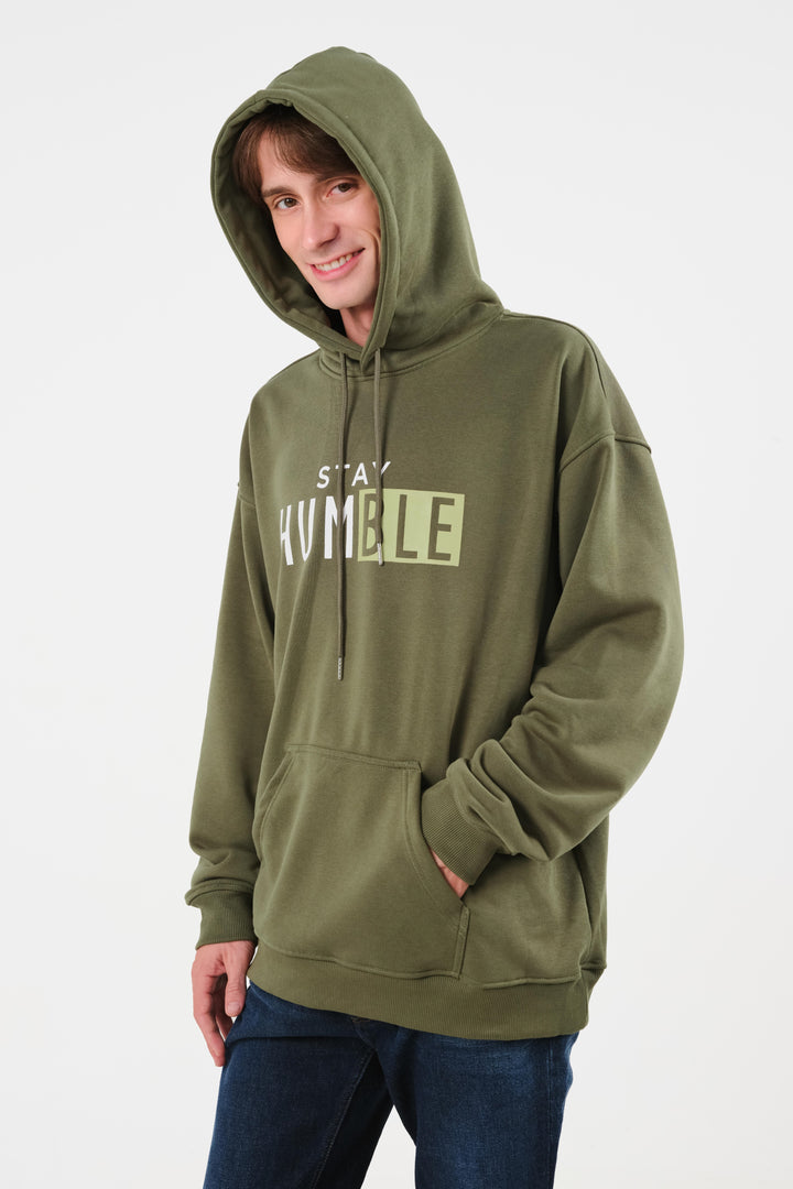 UNISEX MOSS-GREEN "STAY HUMBLE" HOODIE