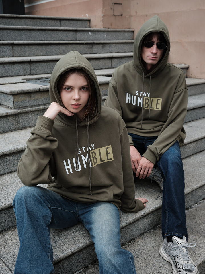 UNISEX MOSS-GREEN "STAY HUMBLE" HOODIE