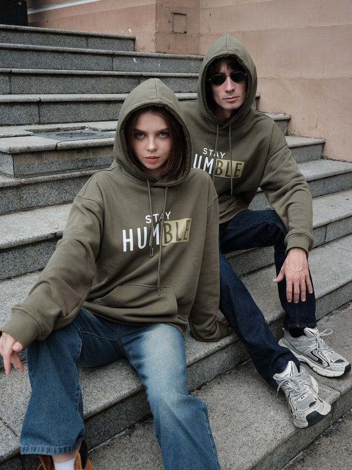 UNISEX MOSS-GREEN "STAY HUMBLE" HOODIE