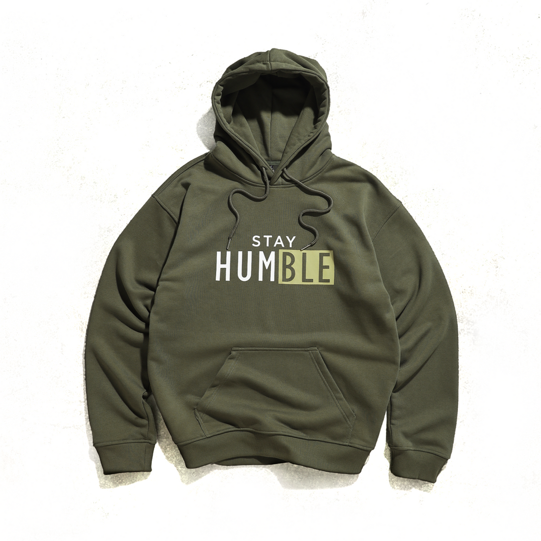 UNISEX MOSS-GREEN "STAY HUMBLE" HOODIE