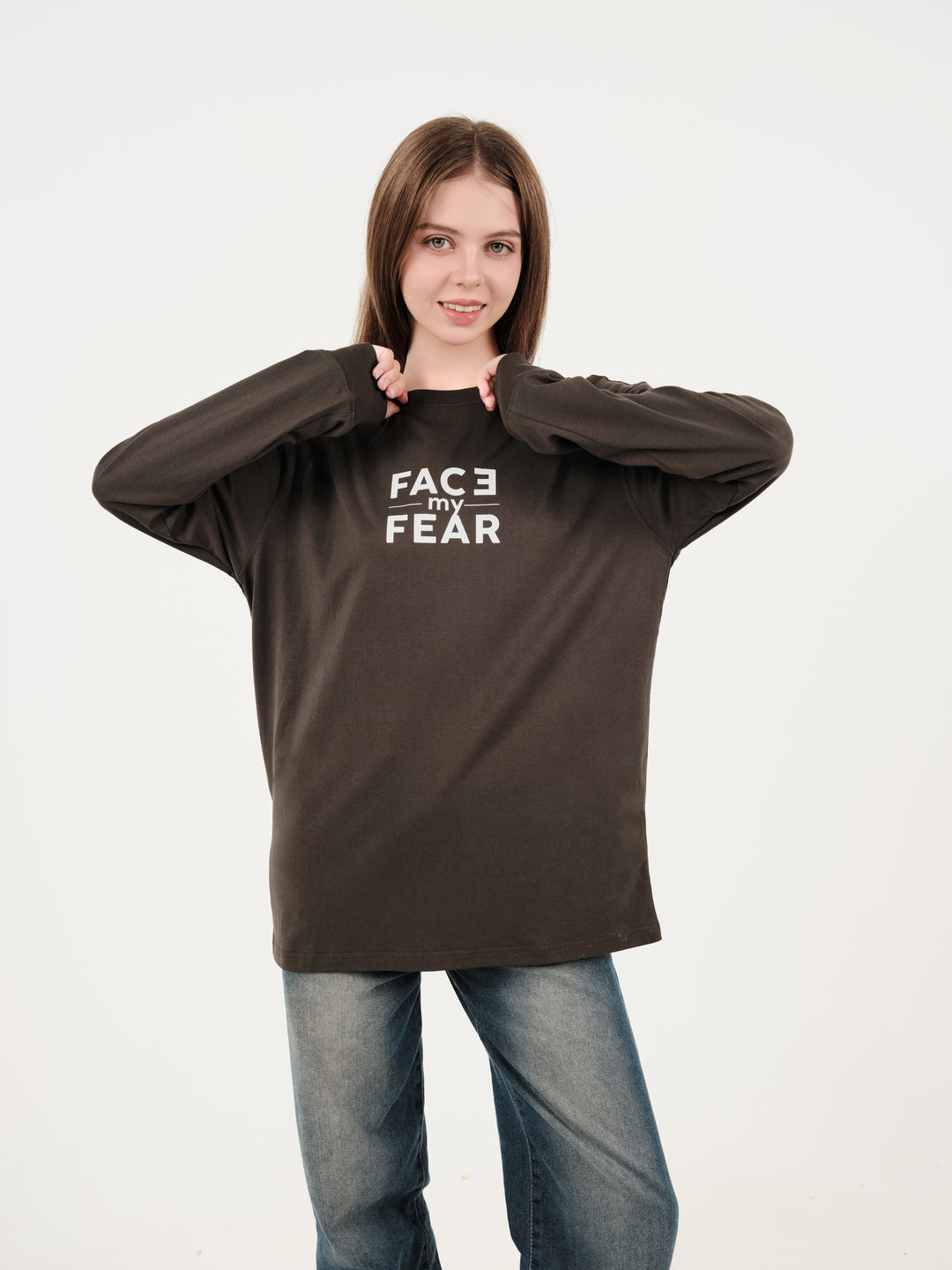 Unisex Cotton Sweatshirt - FACE MY FEAR