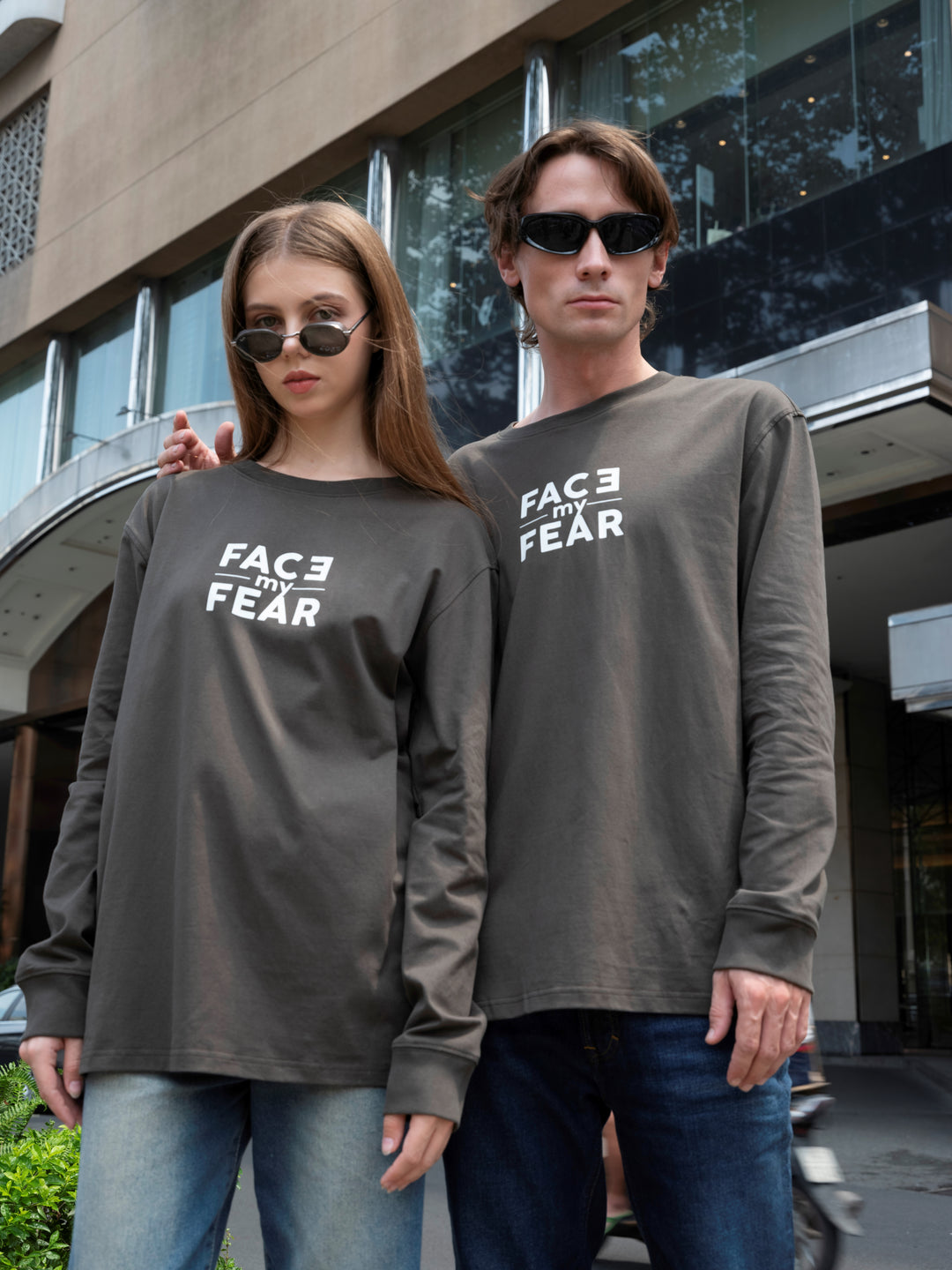 Unisex Cotton Sweatshirt - FACE MY FEAR