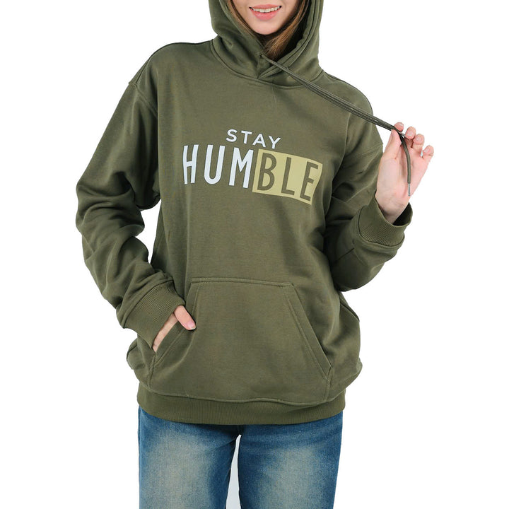 UNISEX MOSS-GREEN "STAY HUMBLE" HOODIE