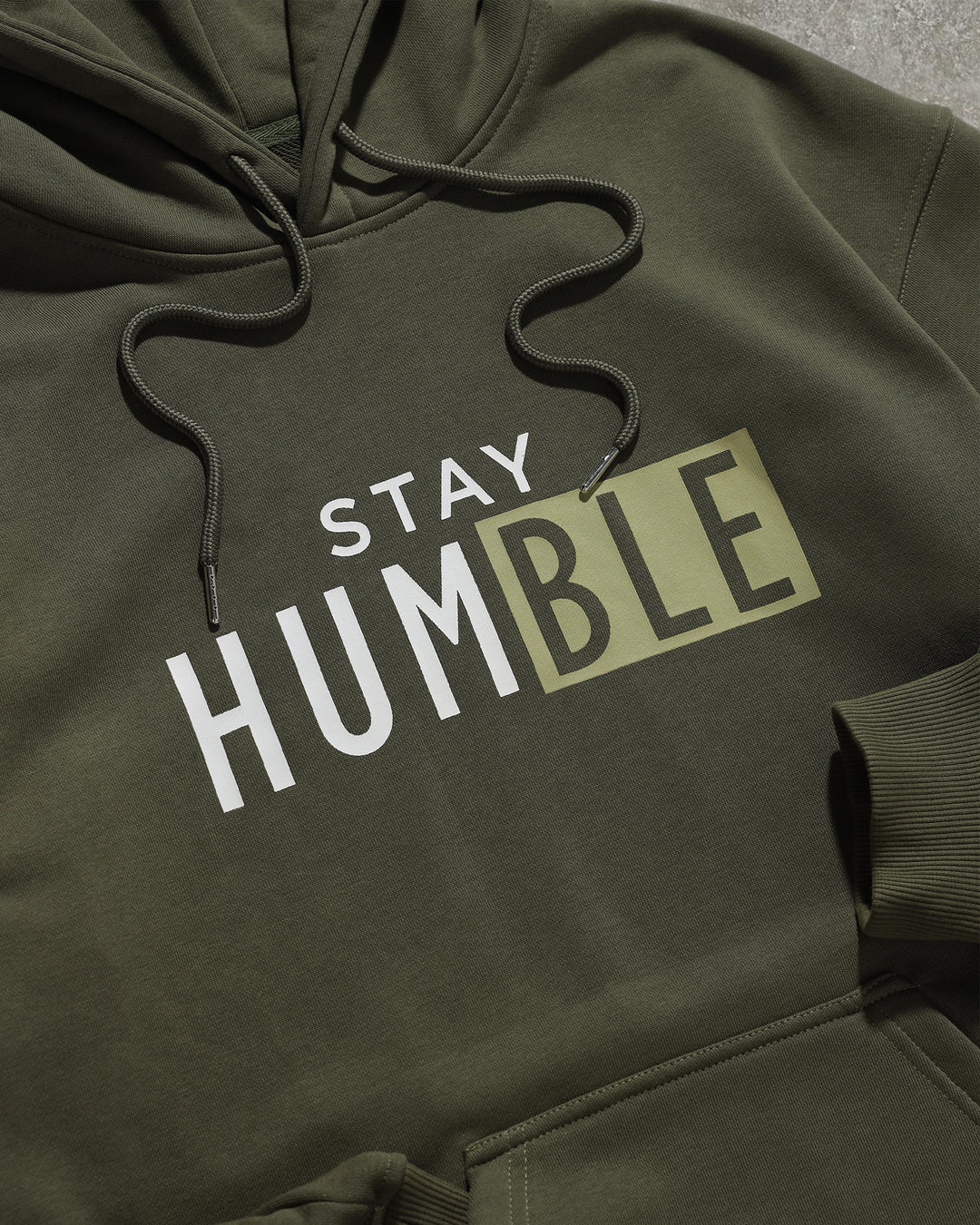 UNISEX MOSS-GREEN "STAY HUMBLE" HOODIE