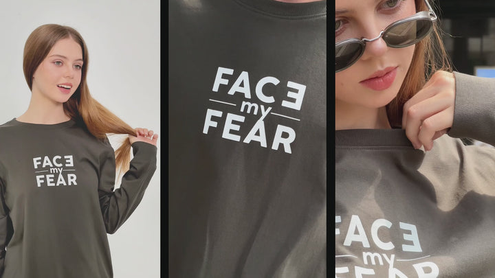 Unisex Cotton Sweatshirt - FACE MY FEAR