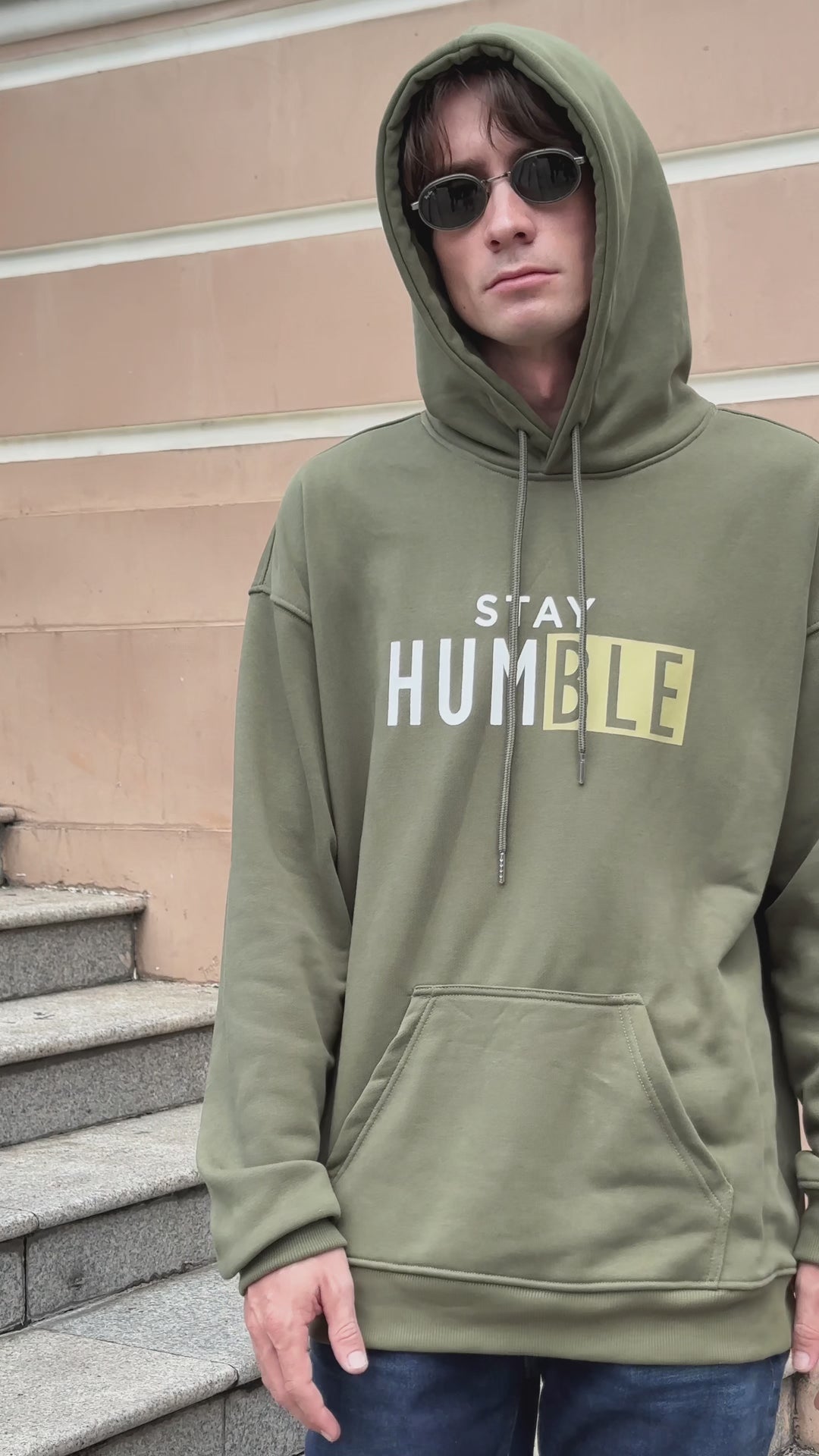 UNISEX MOSS-GREEN "STAY HUMBLE" HOODIE