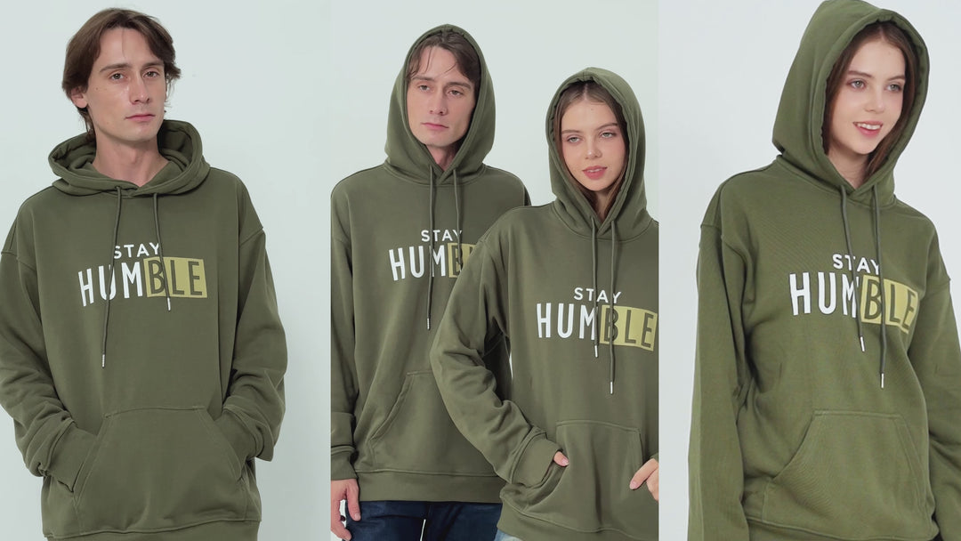 UNISEX MOSS-GREEN "STAY HUMBLE" HOODIE