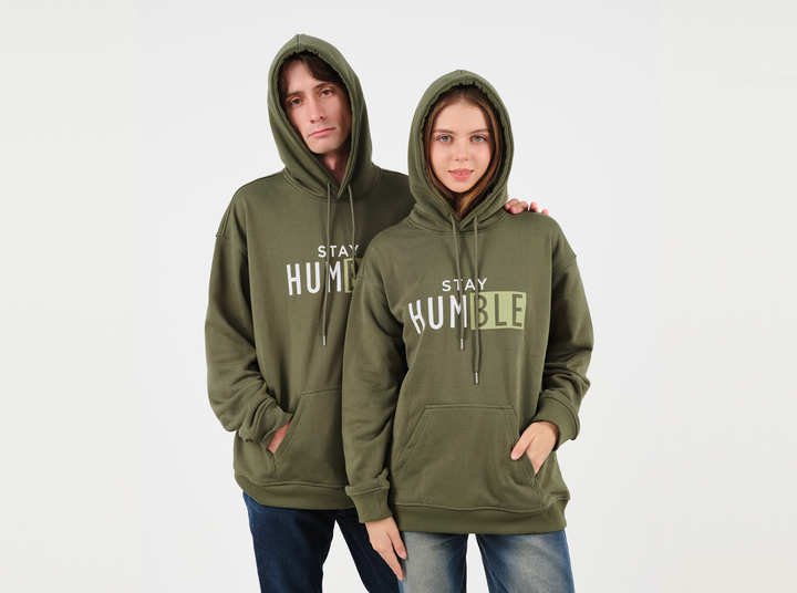 COUPLE OUTFITS - UNISEX MOSS-GREEN HOODIE