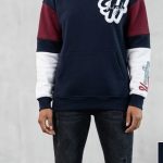 91 Armalı Renk Bloklu Kapüşonlu Sweatshirt