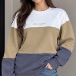 Rise Again Nakışlı Üç Renk Bloklu Sweatshirt
